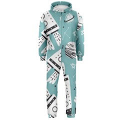 Cute-seamless-pattern-with-rocket-planets-stars Hooded Jumpsuit (men) by uniart180623