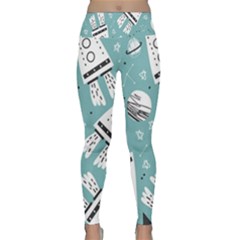 Cute-seamless-pattern-with-rocket-planets-stars Lightweight Velour Classic Yoga Leggings by uniart180623