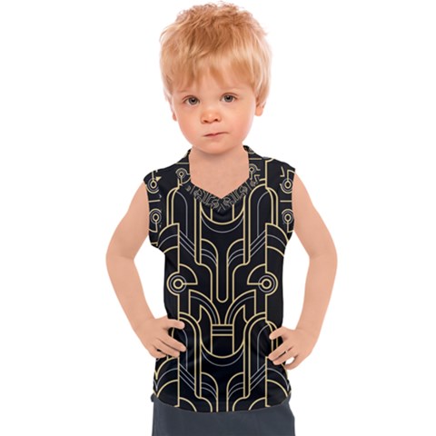 Art-deco-geometric-abstract-pattern-vector Kids  Sport Tank Top by uniart180623