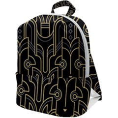 Art-deco-geometric-abstract-pattern-vector Zip Up Backpack by uniart180623
