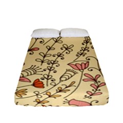 Seamless-pattern-with-different-flowers Fitted Sheet (full/ Double Size) by uniart180623