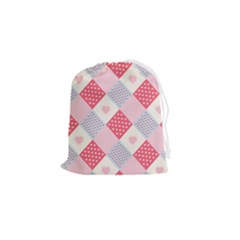 Cute-kawaii-patches-seamless-pattern Drawstring Pouch (small) by uniart180623