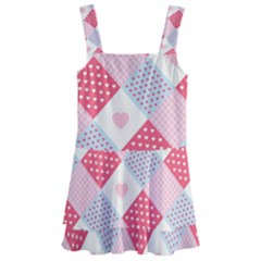 Cute-kawaii-patches-seamless-pattern Kids  Layered Skirt Swimsuit by uniart180623