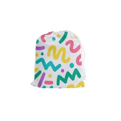 Abstract-pop-art-seamless-pattern-cute-background-memphis-style Drawstring Pouch (small) by uniart180623