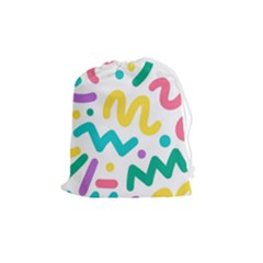 Abstract-pop-art-seamless-pattern-cute-background-memphis-style Drawstring Pouch (medium) by uniart180623