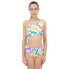 Abstract-pop-art-seamless-pattern-cute-background-memphis-style Spliced Up Two Piece Swimsuit by uniart180623