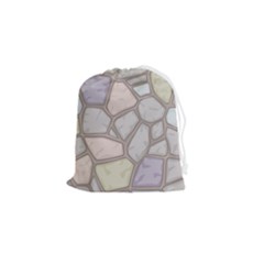Cartoon-colored-stone-seamless-background-texture-pattern Drawstring Pouch (small) by uniart180623