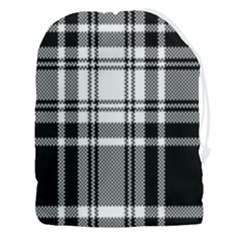 Pixel-background-design-modern-seamless-pattern-plaid-square-texture-fabric-tartan-scottish-textile- Drawstring Pouch (3xl) by uniart180623