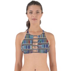 Bookshelf Perfectly Cut Out Bikini Top by uniart180623
