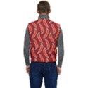 Chili-pattern-red Men s Short Button Up Puffer Vest	 View4