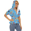 Hand-drawn-seamless-pattern-summer-time Lightweight Drawstring Hooded Top View3