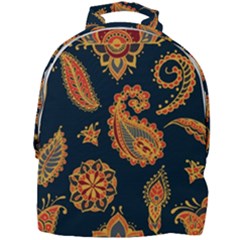 Bright-seamless-pattern-with-paisley-mehndi-elements-hand-drawn-wallpaper-with-floral-traditional Mini Full Print Backpack by uniart180623