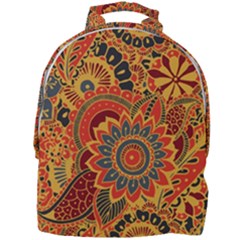 Bright-seamless-pattern-with-paisley-mehndi-elements-hand-drawn-wallpaper-with-floral-traditional Mini Full Print Backpack by uniart180623