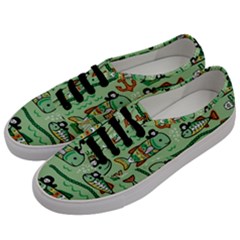 Seamless Pattern Fishes Pirates Cartoon Men s Classic Low Top Sneakers by uniart180623