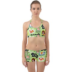 Seamless-pattern-with-wildlife-animals-cartoon Back Web Gym Set by uniart180623