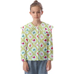 Birds-pattern-background Kids  Peter Pan Collar Blouse by uniart180623