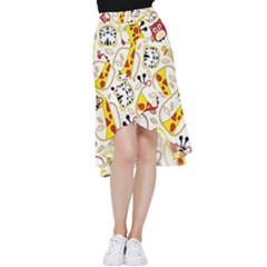 Vector-seamless-pattern-nice-animals-cartoon Frill Hi Low Chiffon Skirt by uniart180623