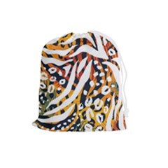 Abstract-geometric-seamless-pattern-with-animal-print Drawstring Pouch (large) by uniart180623