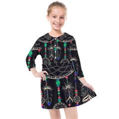 Dreamcatcher Magic Magical Kids  Quarter Sleeve Shirt Dress by uniart180623
