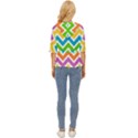 Chevron-pattern-design-texture Lightweight Drawstring Hooded Top View4