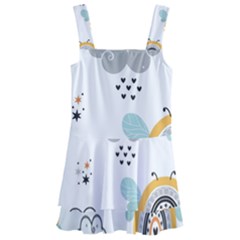 Art Pattern Design Wallpaper Background Print Kids  Layered Skirt Swimsuit by uniart180623