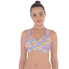 Cookies Chocolate Chips Chocolate Cookies Sweets Cross String Back Sports Bra by uniart180623