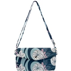 Flowers Pattern Floral Ocean Abstract Digital Art Removable Strap Clutch Bag by uniart180623