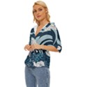 Flowers Pattern Floral Ocean Abstract Digital Art Lightweight Drawstring Hooded Top View2