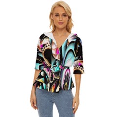 Garden Flower Nature Digital Art Abstract Lightweight Drawstring Hooded Top by uniart180623