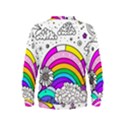 Rainbow Fun Cute Minimal Doodle Drawing Art Kids  Sweatshirt View2