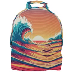 Waves Ocean Sea Tsunami Nautical Art Nature Mini Full Print Backpack by uniart180623