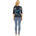 Tsunami Waves Ocean Sea Water Rough Seas Lightweight Drawstring Hooded Top View4