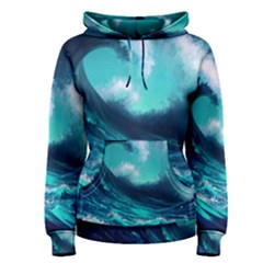 Tsunami Tidal Wave Ocean Waves Sea Nature Water Women s Pullover Hoodie by uniart180623