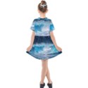 Thunderstorm Storm Tsunami Waves Ocean Sea Kids  Short Sleeve Shirt Dress View2