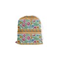 Flower Fabric Fabric Design Fabric Pattern Art Drawstring Pouch (Small) View1