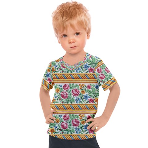 Flower Fabric Fabric Design Fabric Pattern Art Kids  Sports Tee by uniart180623