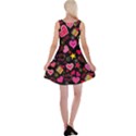 Multicolored Love Hearts Kiss Romantic Pattern Reversible Velvet Sleeveless Dress View2