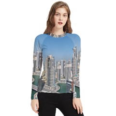 Building Sea Architecture Marina Women s Long Sleeve Rash Guard by Ravend