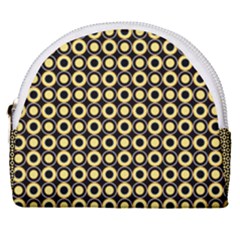  Mazipoodles Yellow Donuts Polka Dot Horseshoe Style Canvas Pouch by Mazipoodles
