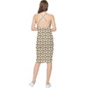 Mazipoodles Olive White Donuts Polka Dot Bodycon Cross Back Summer Dress View2