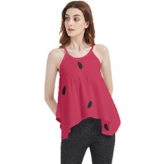 Minimalist Summer Watermelon Wallpaper Flowy Camisole Tank Top by Ravend