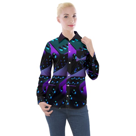 3d Ludo Game,gambling Women s Long Sleeve Pocket Shirt by Bangk1t