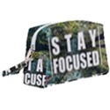 Stay Focused Focus Success Inspiration Motivational Wristlet Pouch Bag (Large) View1