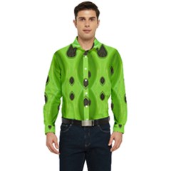 Abstract Geometric Modern Pattern Men s Long Sleeve  Shirt by dflcprintsclothing