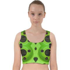 Abstract Geometric Modern Pattern Velvet Racer Back Crop Top by dflcprintsclothing