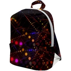 Abstract Light Star Design Laser Light Emitting Diode Zip Up Backpack by uniart180623