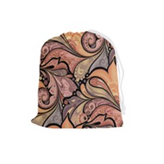 Colorful Paisley Background Artwork Paisley Patterns Drawstring Pouch (large) by uniart180623