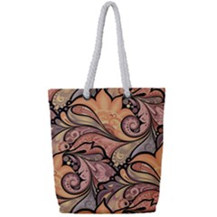 Colorful Paisley Background Artwork Paisley Patterns Full Print Rope Handle Tote (small) by uniart180623