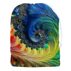 Colorful Digital Art Fractal Design Drawstring Pouch (3xl) by uniart180623