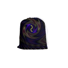 Manadala Twirl Abstract Drawstring Pouch (small) by uniart180623